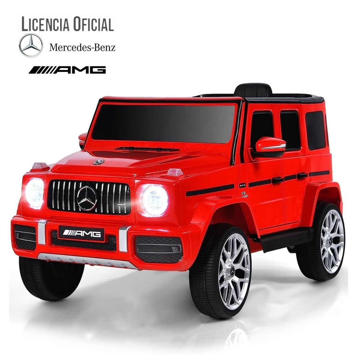 KIDSCOOL - Auto A Bateria Jeep G63 Con Licencia Mercedes 12V Rojo Kidscool
