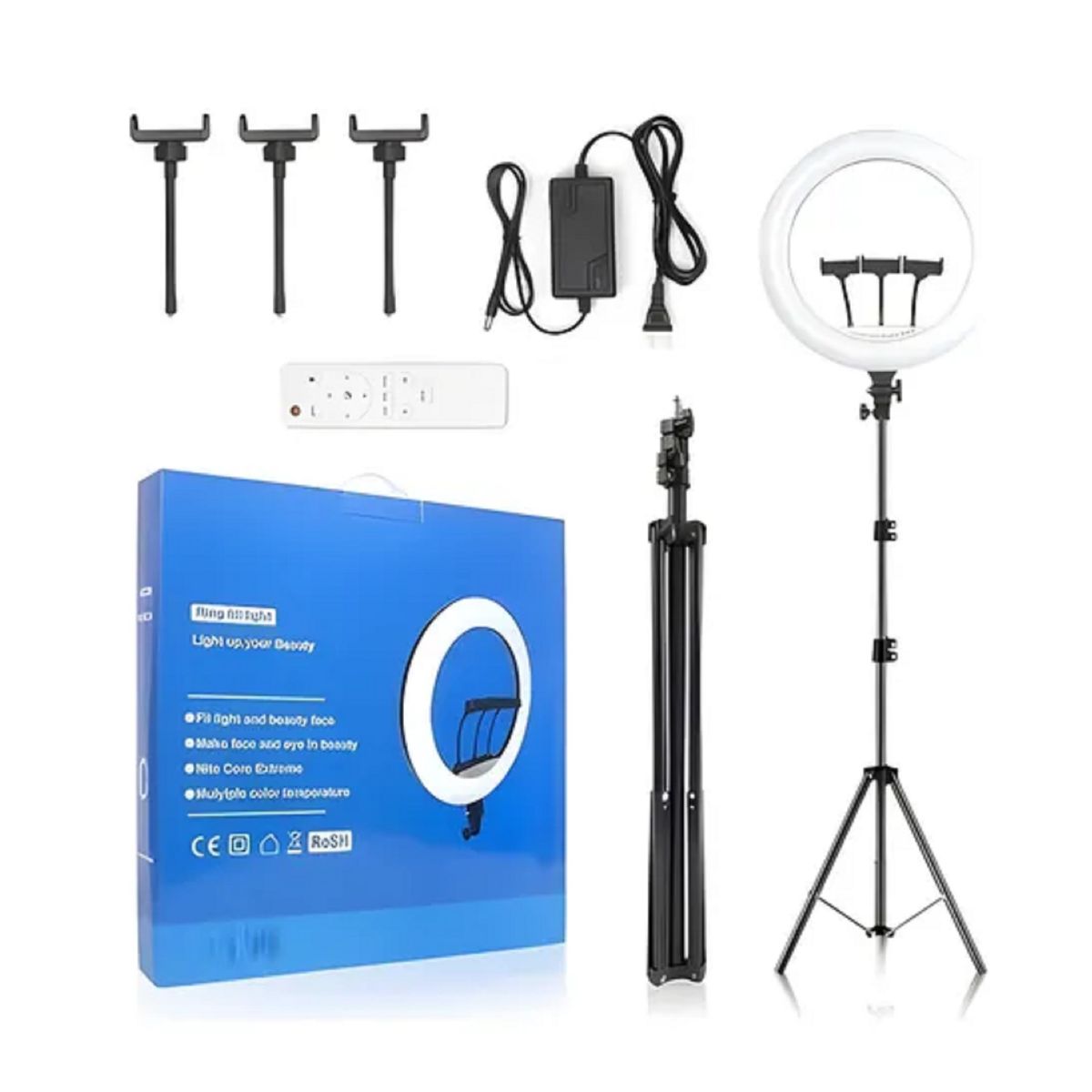 GENERICO - Aro De Luz Profesional De 45 Cm  con Trípode 2.1 Metros