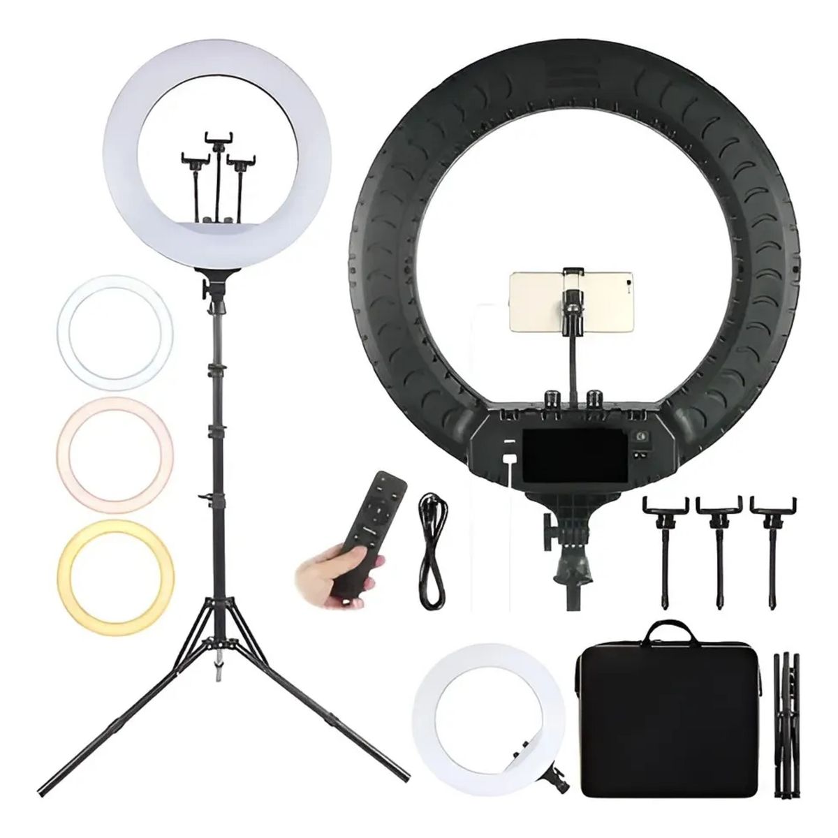 GENERICO - Aro De Luz Profesional De 45 Cm  con Trípode 2.1 Metros