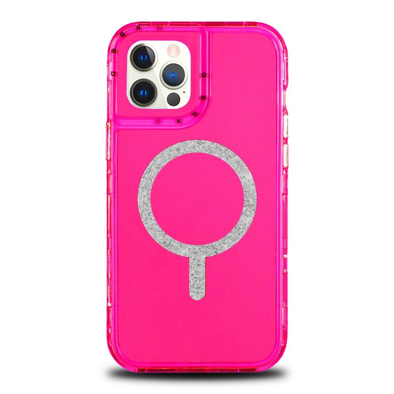 KBOD - Carcasa 360 Antigolpe Magnetic Brillo Kbod Urban Play Shinny Para iPhone 16 Pro Fucsia