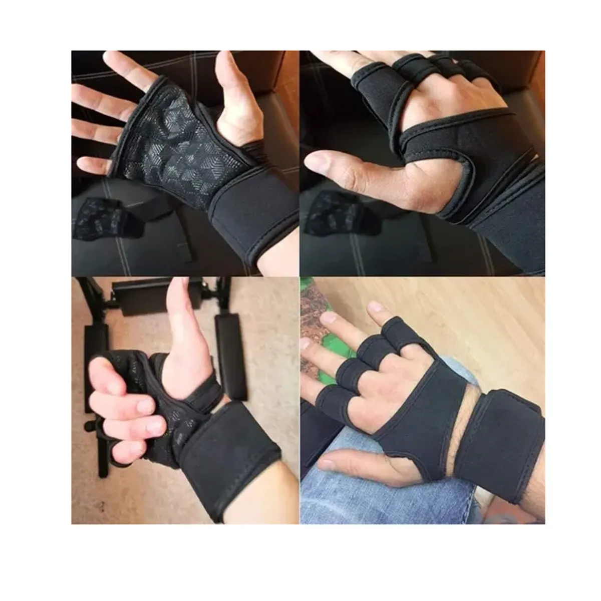 GENERICO - Guantes Calleras Entrenamiento Pesas Con Soporte