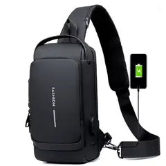 GENERICO - Bolso Cruzado Bandolera Banano Antirrobo Impermeable Negro