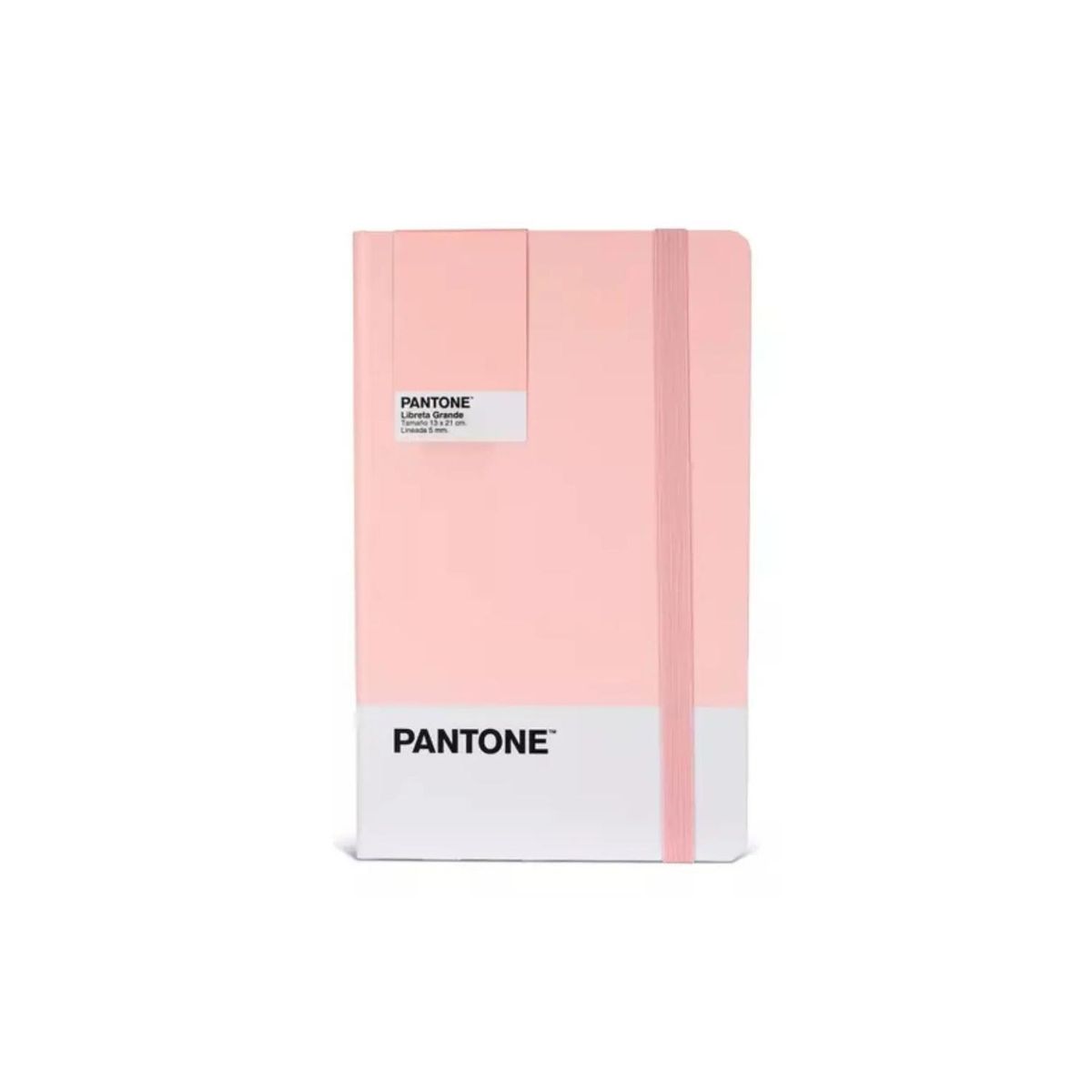 GENERICO - Libreta Grande 21x13cm Con Elastico. Pantone - Rosa