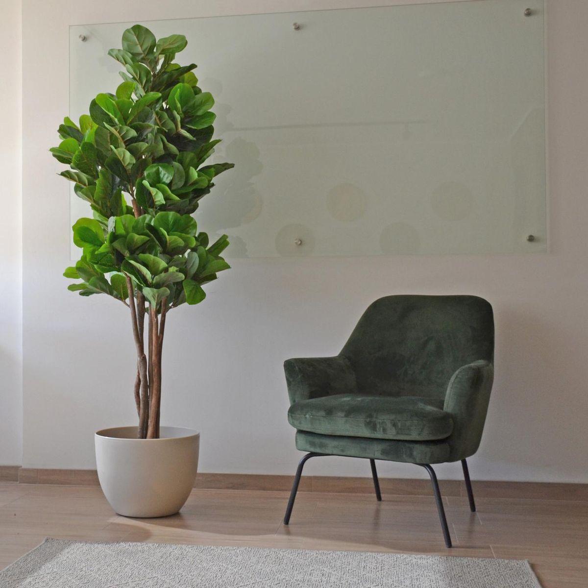 ARBUSTO REAL - Planta Artificial Ficus Lirata 180 cm / 254 hojas Verde