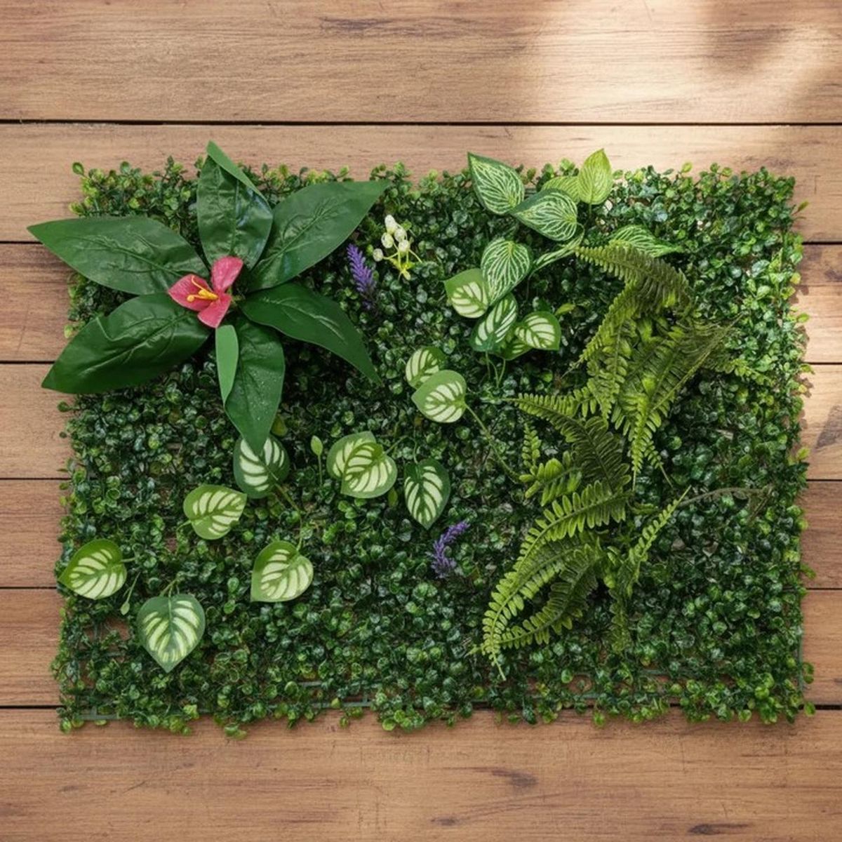 ARBUSTO REAL - Jardín Muro Vertical Artificial B Palmeta Plantas 60x40 Cm