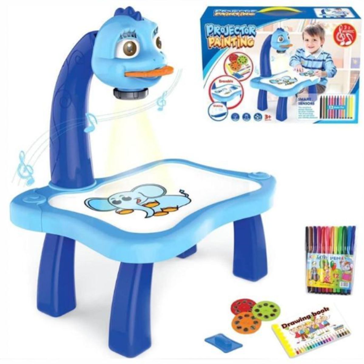 GENERICO - Mesa de Dibujo con Proyector LED Infantil