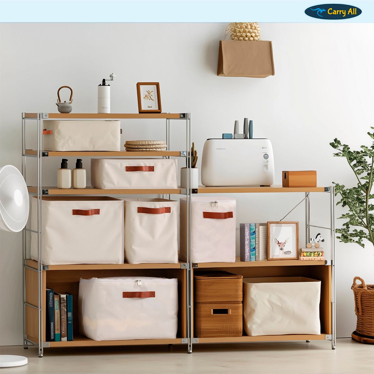 CARRY ALL - Cesta Organizadora Plegable Carry All De Lino M