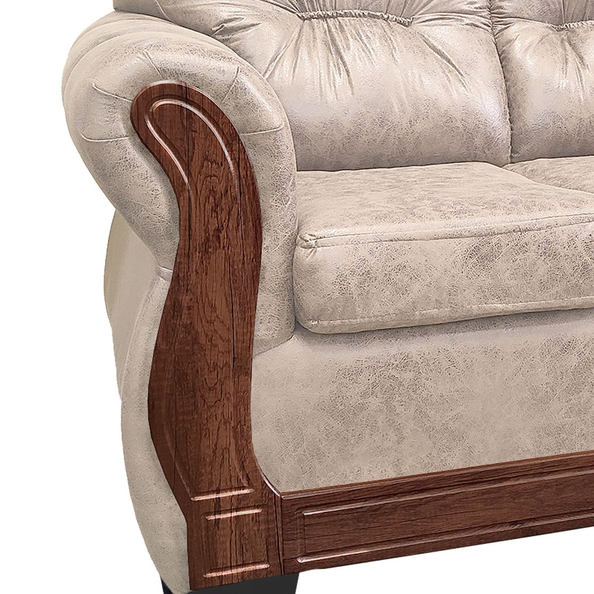 AMERICA DECORA - Living Con Respaldo Confortable 5 Cuerpos Taurus 3+1+1 Envejecido