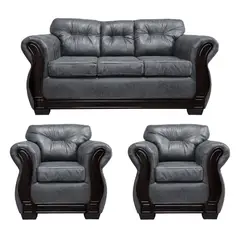 AMERICA DECORA - Living Con Respaldo Confortable 5 Cuerpos Taurus 3+1+1 Envejecido