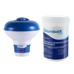HUMBOLT - Dosificador Flotante+ Tabletas Cloro 1kg Triple Acc Humboldt