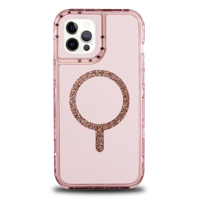 KBOD - Carcasa 360 Antigolpe Magnetic Brillo Kbod Urban Play Shinny Para iPhone 16 Pro Rosa