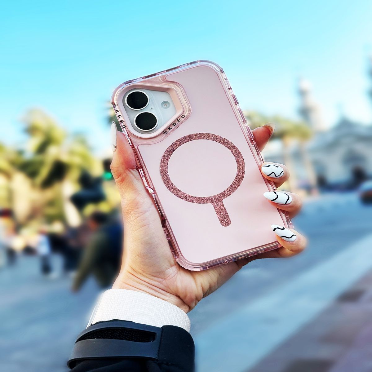 KBOD - Carcasa 360 Antigolpe Magnetic Brillo Kbod Urban Play Shinny Para iPhone 16 Pro Rosa