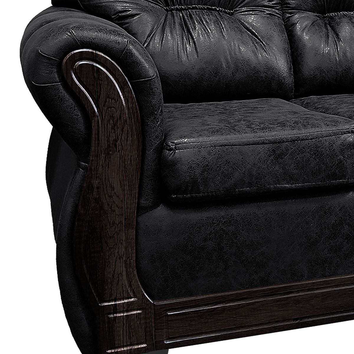 AMERICA DECORA - Living Con Respaldo Confortable 5 Cuerpos Taurus 3+1+1 Envejecido