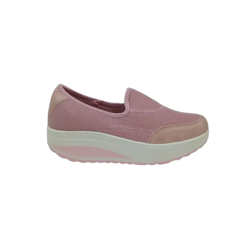 HERIEL - Zapatilla Rosa Plataforma Mujer