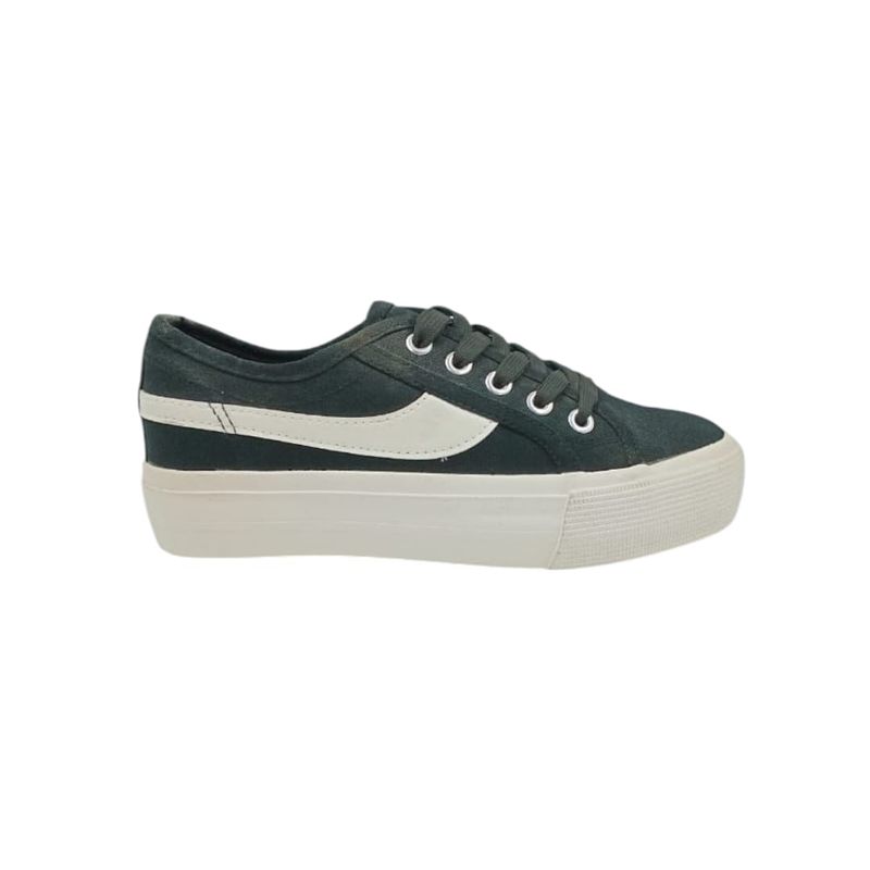 HERIEL - Zapatilla Negra Textil Mujer