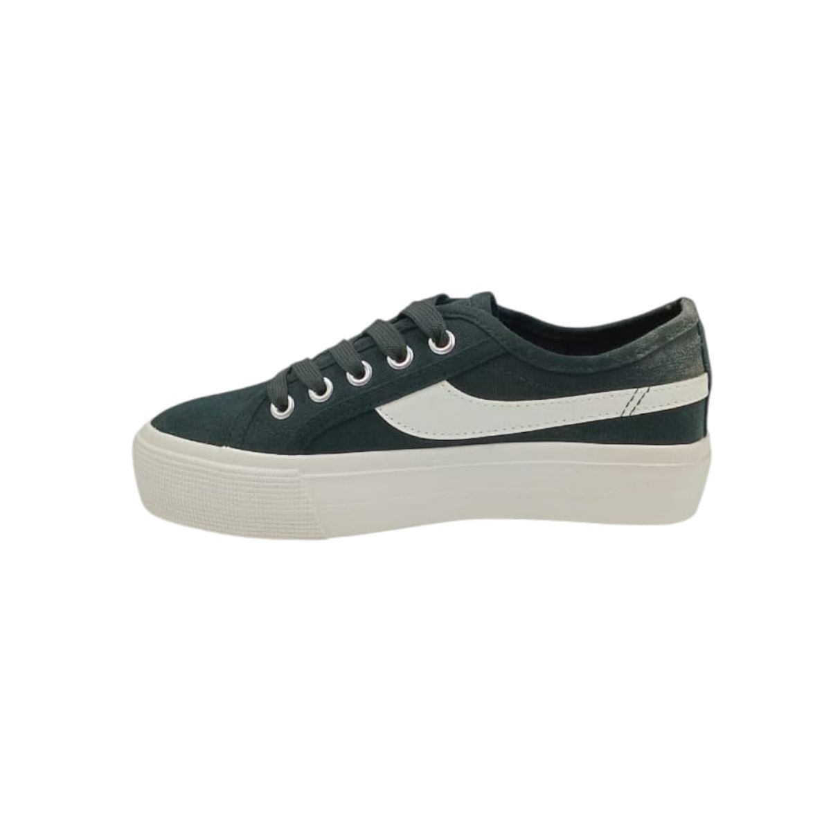 HERIEL - Zapatilla Negra Textil Mujer