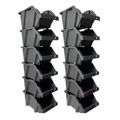 REYPLAST - X12 Cajas Organizadoras Apilable Gaveta Etiquetable Organiza