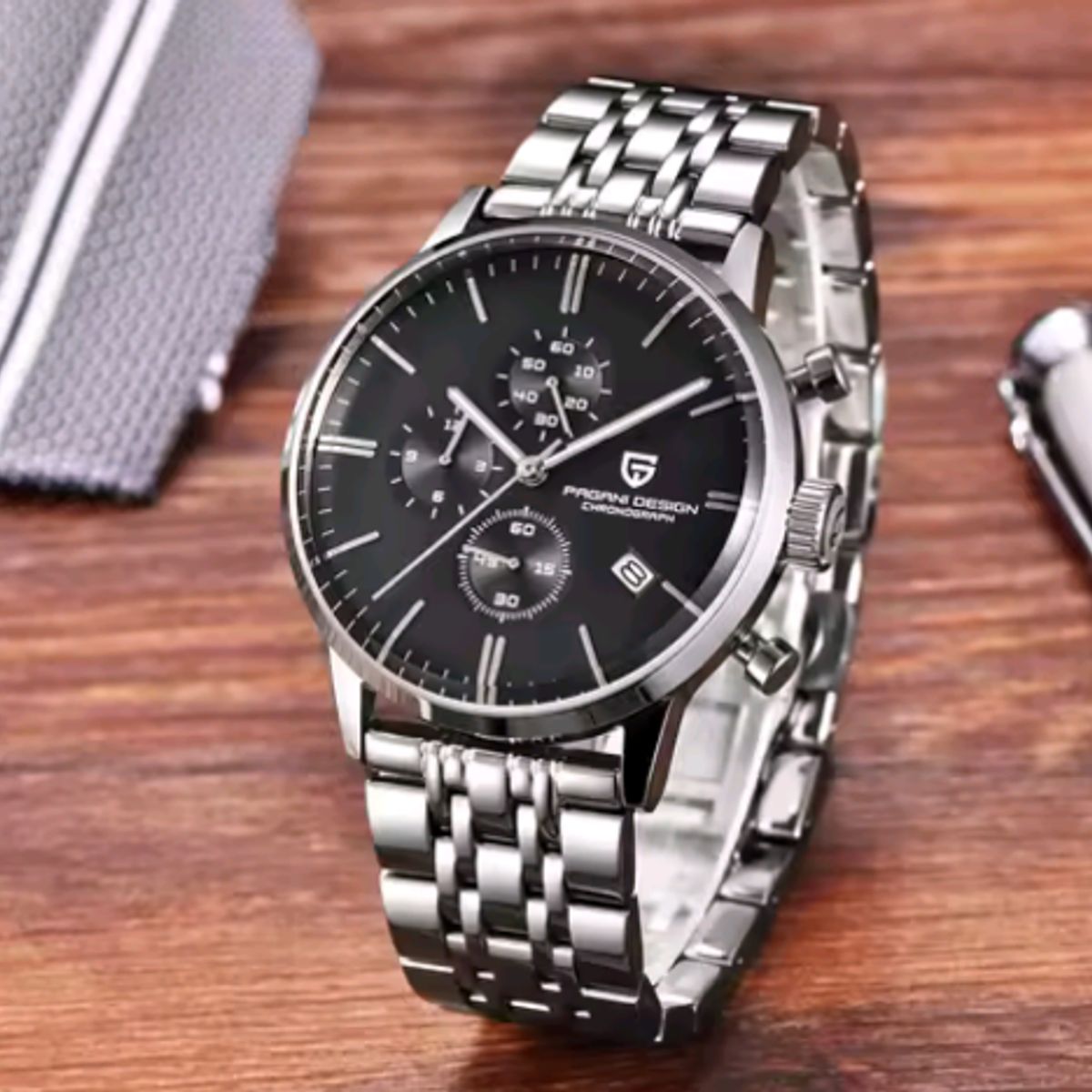 PAGANI - Reloj Hombre PAGANI DARK KNIGHT Cuarzo Negro Cristal de Zafiro