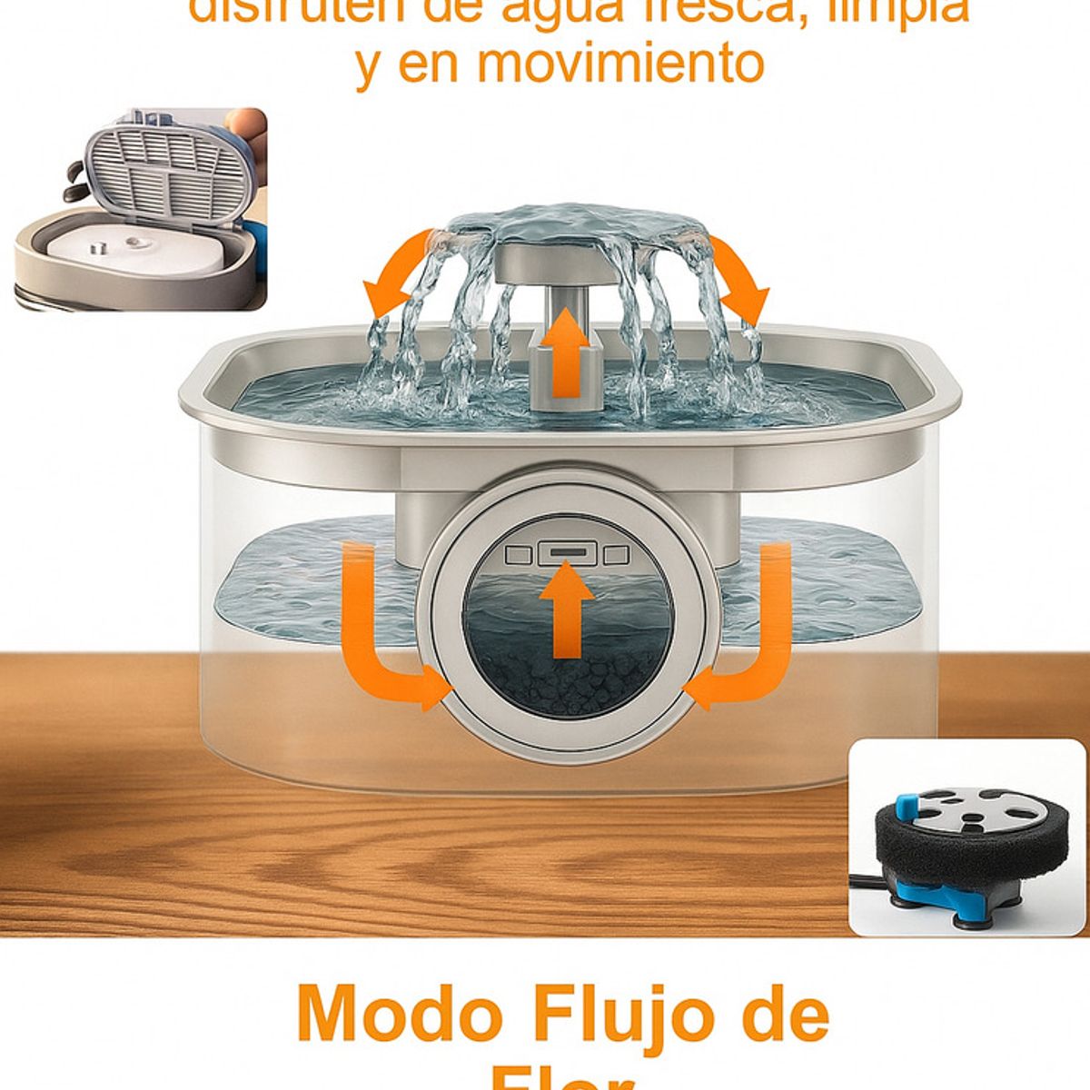 GENERICO - Bebedero Para Gatos Automático Acero Inoxidable Diseño 26l