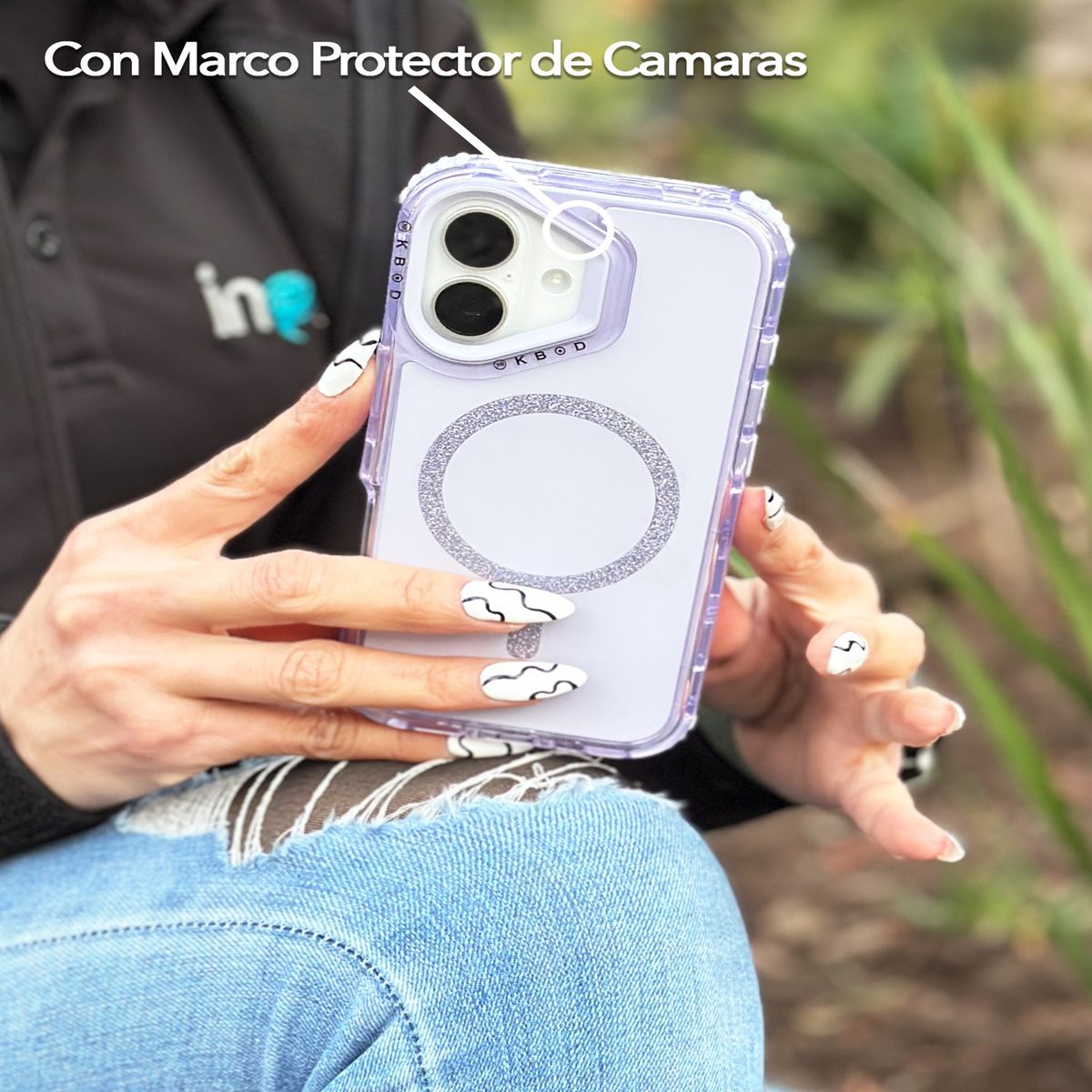 KBOD - Carcasa 360 Antigolpe Magnetic Brillo Kbod Urban Play Shinny Para iPhone 16 Pro Max Lila