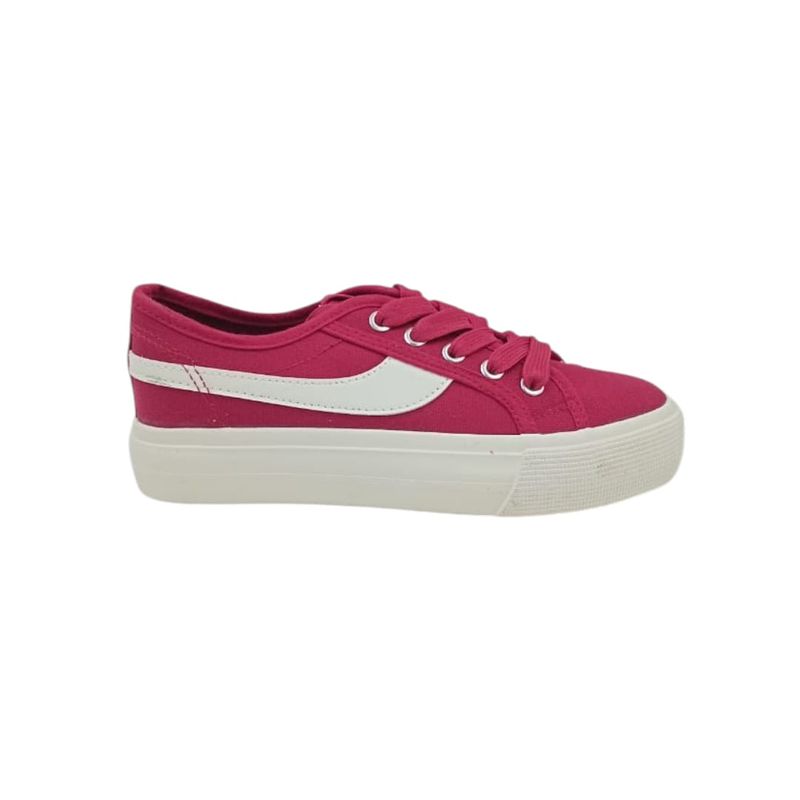 HERIEL - Zapatilla Burdeo Plataforma Mujer