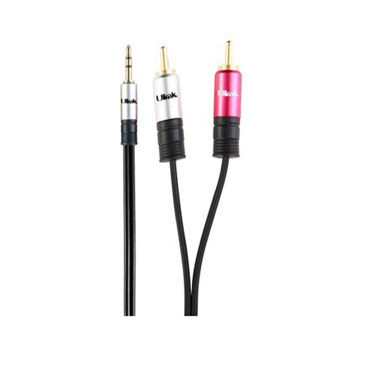 ULINK - CABLE DE AUDIO 3.5 A 2 RCA DE 1,8 MTS. PREMIUM