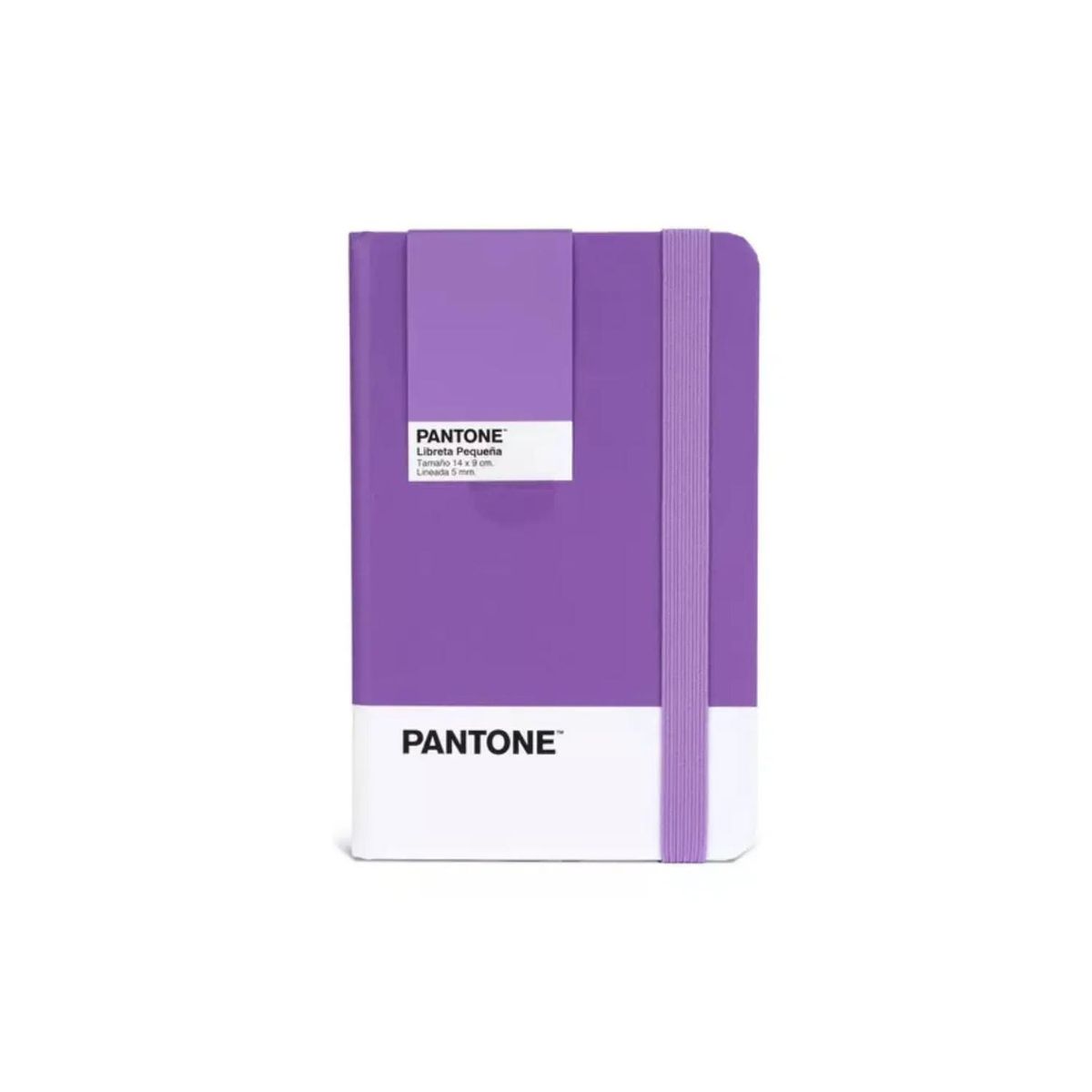 GENERICO - Libreta Pequeña 14x9cm Con Elastico. Pantone - Violeta