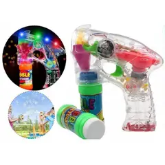 GENERICO - Pistola De Burbujas Con Luz Led Y Sonido Diversion