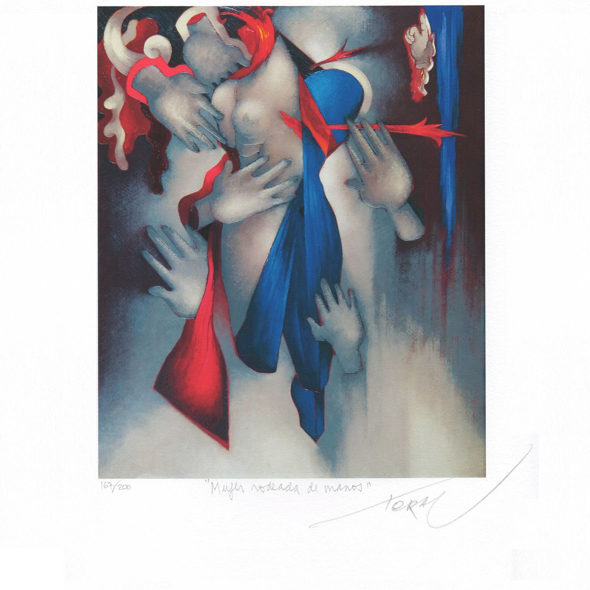 GENERICO - Mario Toral - Mujer rodeada de manos