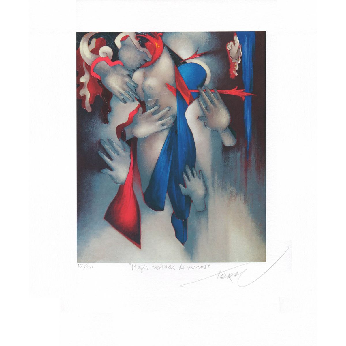 GENERICO - Mario Toral - Mujer rodeada de manos