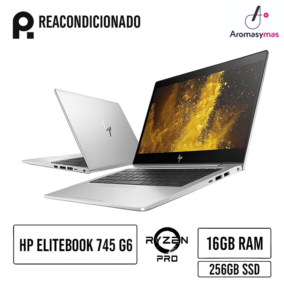 HP - HP Elitebook 745 G6 - Ryzen 5 pro - 16GB RAM - 256GB SSD REACONDICIONADO A