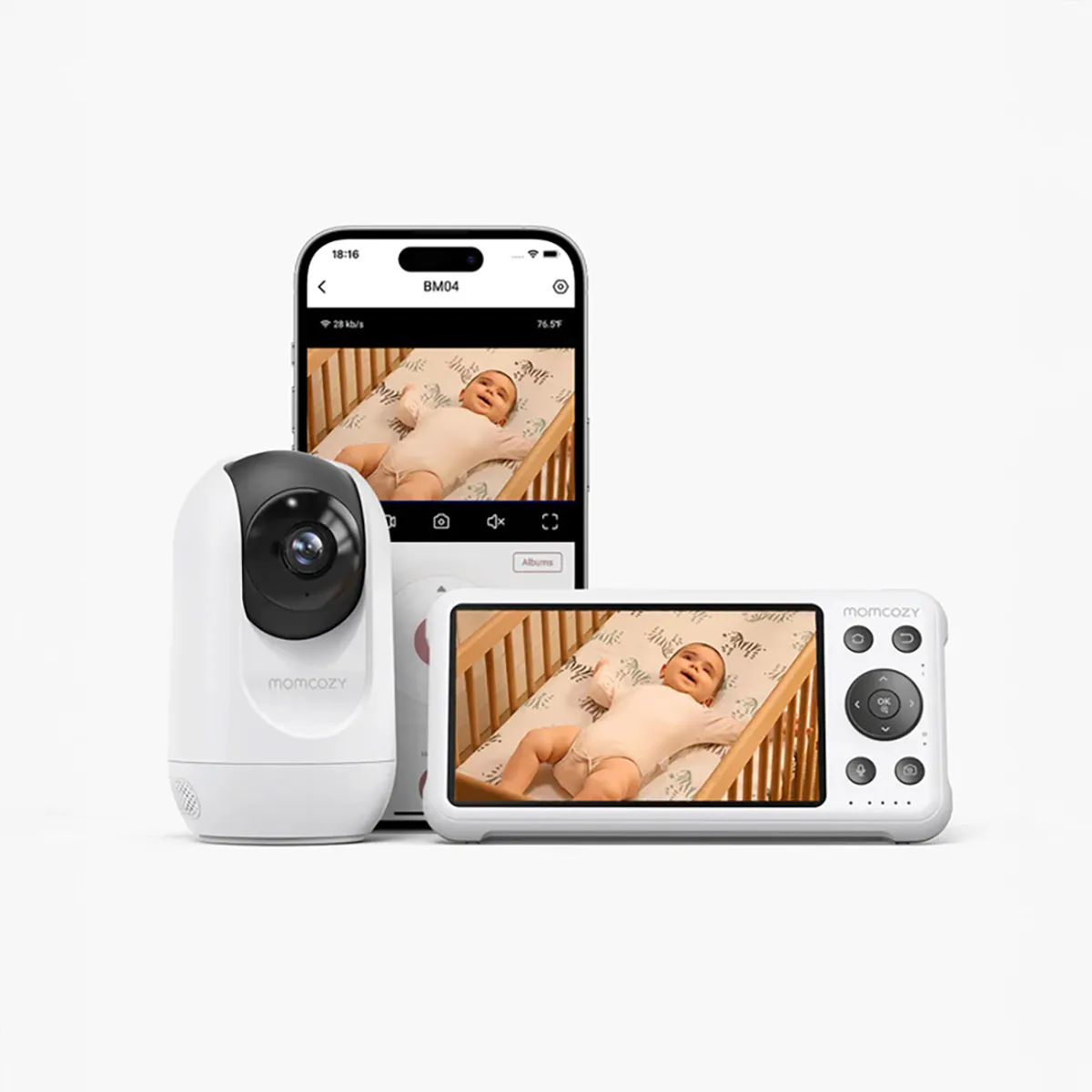 MOMCOZY - Monitor de Bebe Full HD Wi-Fi 5 Momcozy