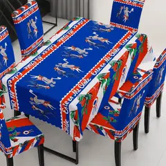GENERICO - Set Mantel Dieciochero Más 6 Fundas Sillas Fiestas Patrias
