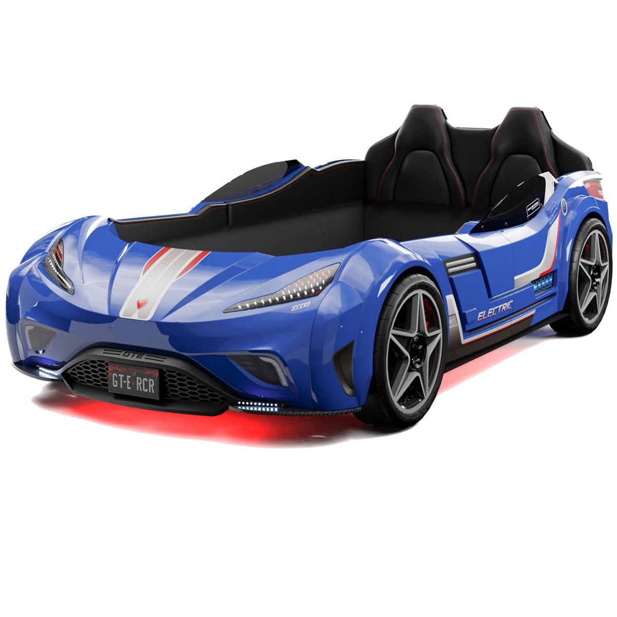 ECOMUSO - CAMA AUTO GTE 1PLAZA DE LUJO CON LUCES AZUL