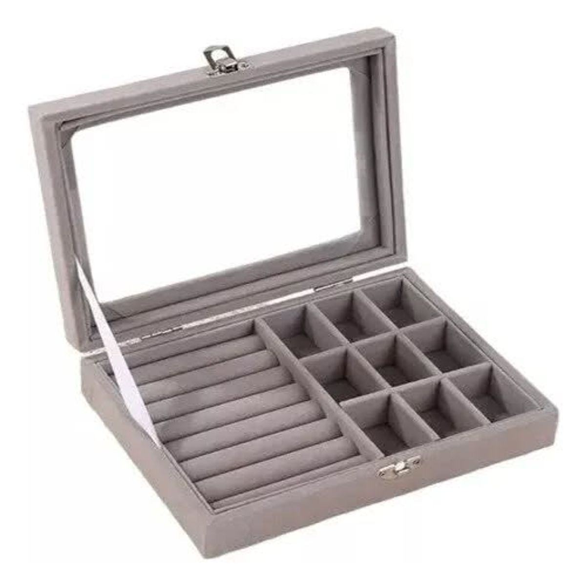 GENERICO - Caja joyero organizador de plush 20 x 15cm