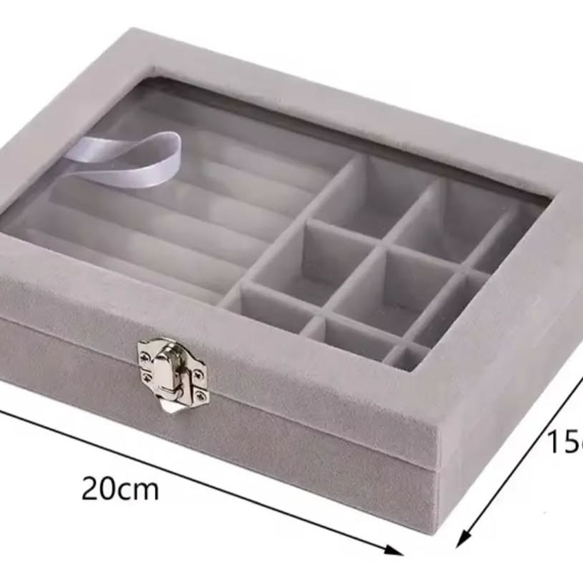 GENERICO - Caja joyero organizador de plush 20 x 15cm