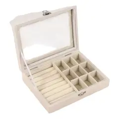 GENERICO - Caja joyero organizador de plush 20 x 15cm