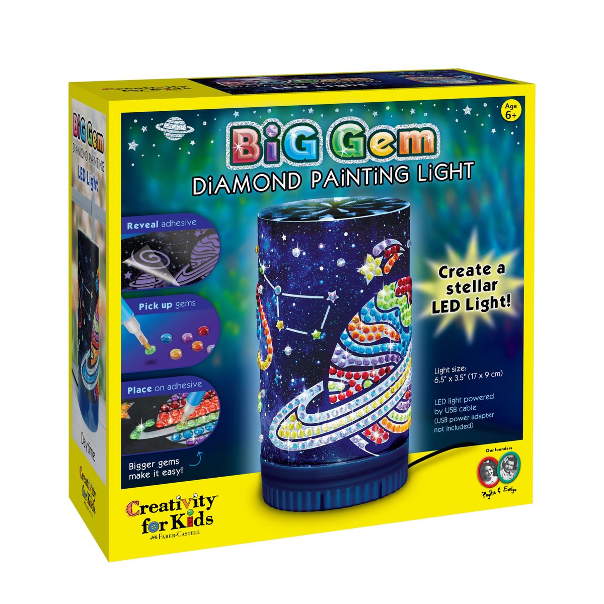 FABER-CASTELL - Juguete Creativity for Kids Pintura con Gemas Luz LED