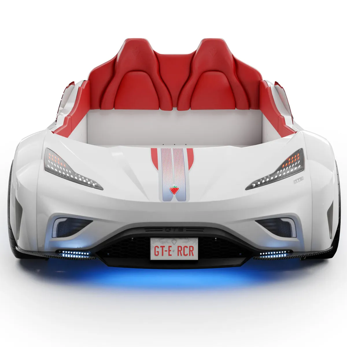 ECOMUSO - CAMA AUTO GTE 1PLAZA DE LUJO CON LUCES BLANCO