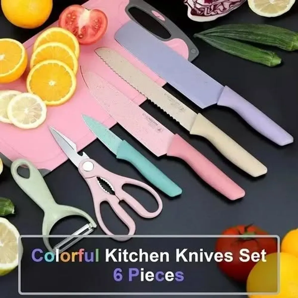 GENERICO - Set de cuchillos cocina 6 piezas