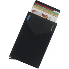 GENERICO - Tarjetero Billetera Porta Tarjetas Con Bolsillo Metálico