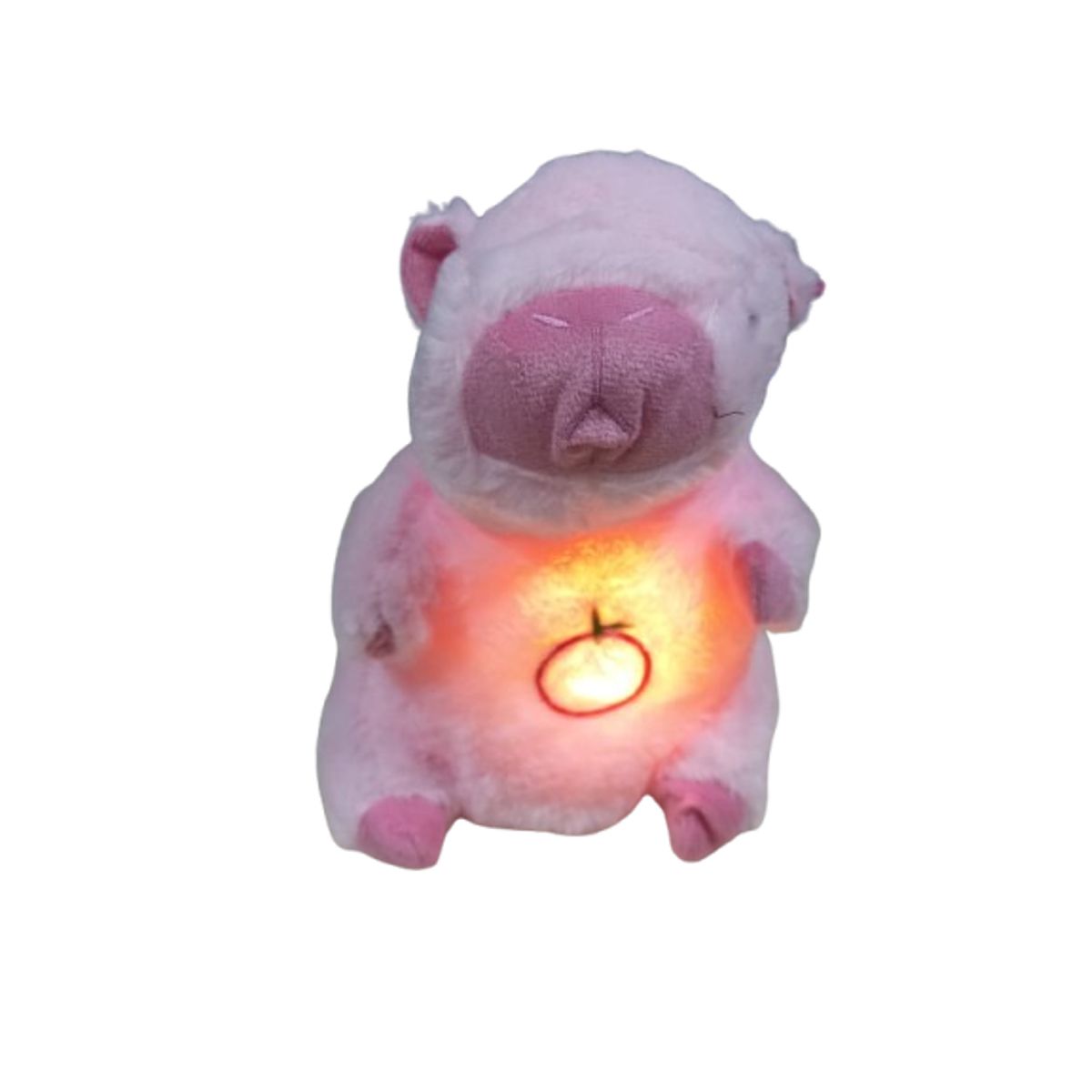 GENERICO - Peluche capybara respira con luz y musica 25cm