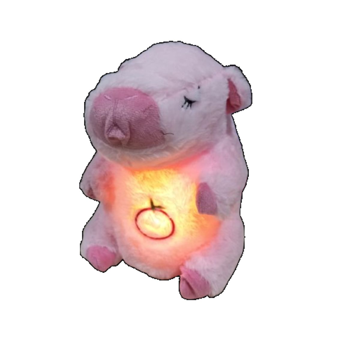 GENERICO - Peluche capybara respira con luz y musica 25cm