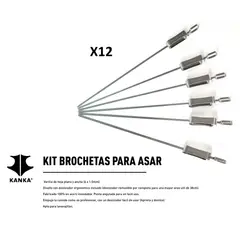 KANKA - - Set de 12 Brochetas Acero Inoxidable