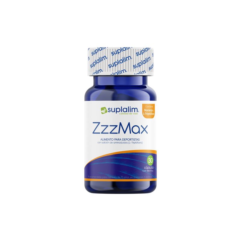 SUPLALIM - ZZZ Max x 30 Cápsulas – Conciliador de Sueño Natural con L-Triptófano, Lavanda y Manzanilla