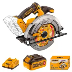 INGCO - Sierra circular inalámbrica 7 1/4 + bat 4Ah + carg - brushless