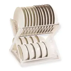 GENERICO - Escurridor Secador De Loza Platos Vajilla 2 Niveles Blanco