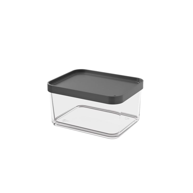COZA - Contenedor Clear Grande 1 Litro Gris Grafito 