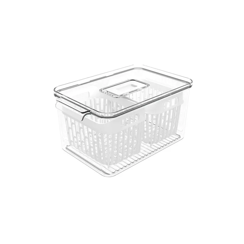 COZA - Organizador de Refrigerador Dry 3,2 L con 2 Cestas 