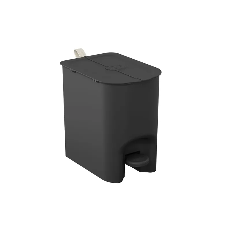 COZA - Basurero Mariposa con Pedal 6L Negro con Asa 